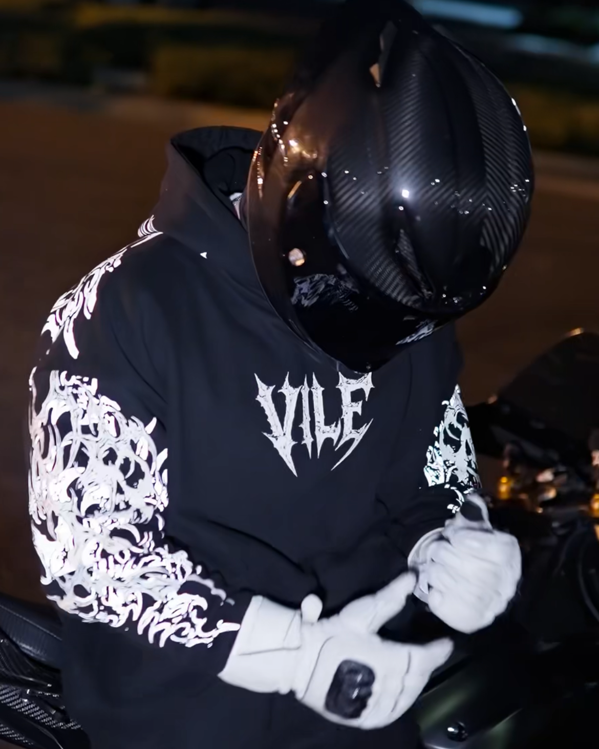 reflective cross pullover