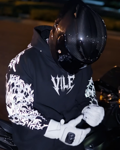 reflective cross pullover